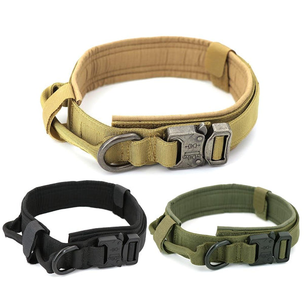 Military Tactical With Handle Dog Collars