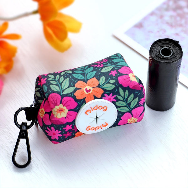 Colourful Printed Dog Poop Bag Holder Waste Bags Dispenser Pooper Scooper & Bags