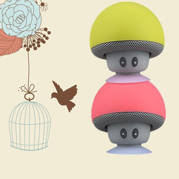 Wireless Cartoon Mini Mushroom Bluetooth Desktop Speaker Phone Bracket Audio Docks & Mini Speakers