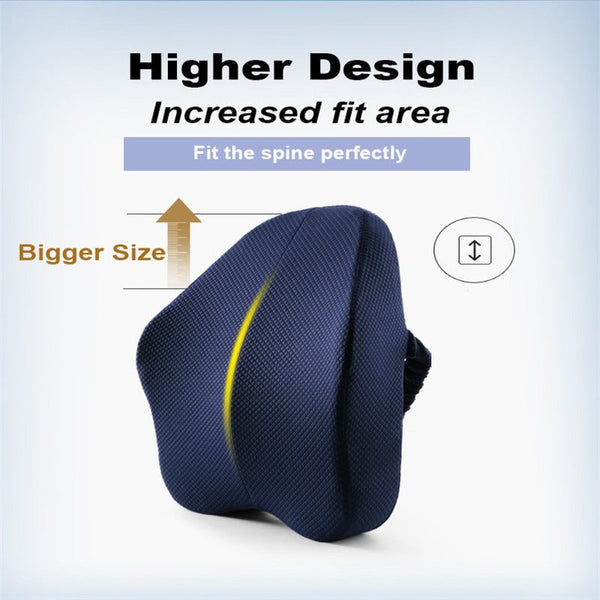 Memory Foam Seat Cushion Orthopedic Pillow Office Chair Waist Back Support Seat & Posture Cushions