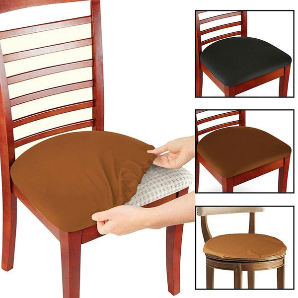 6Pcs Universal Washable Dining Chair Stool Seat Covers Slipcovers Chair Covers