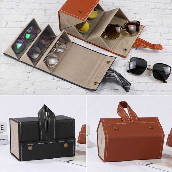 Portable Folding Multi-Slot Sunglasses Organiser Glasses Hanging Display