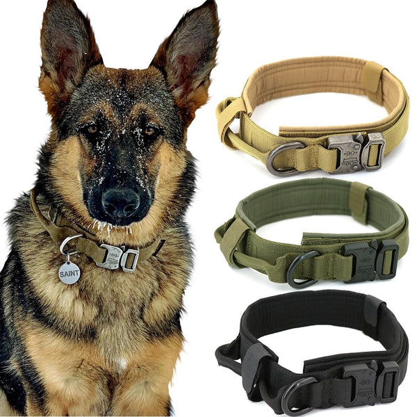 Military Tactical With Handle Dog Collars