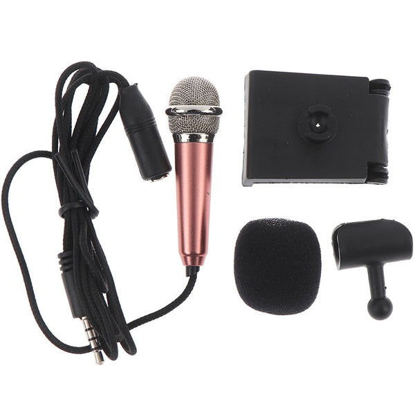 Portable 3.5Mm Stereo Studio Karaoke Mini Microphone For Pc Mobile Phone Mini Plug In Microphones