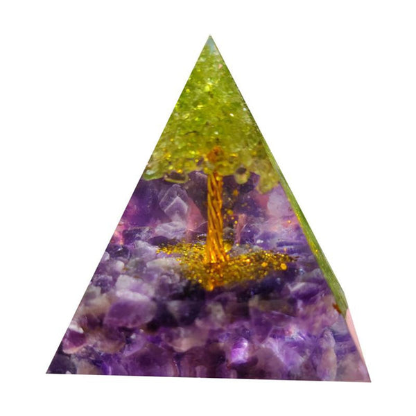 Healing Natural Crystal Energy Generator Meditation Pyramid Crystal Glass