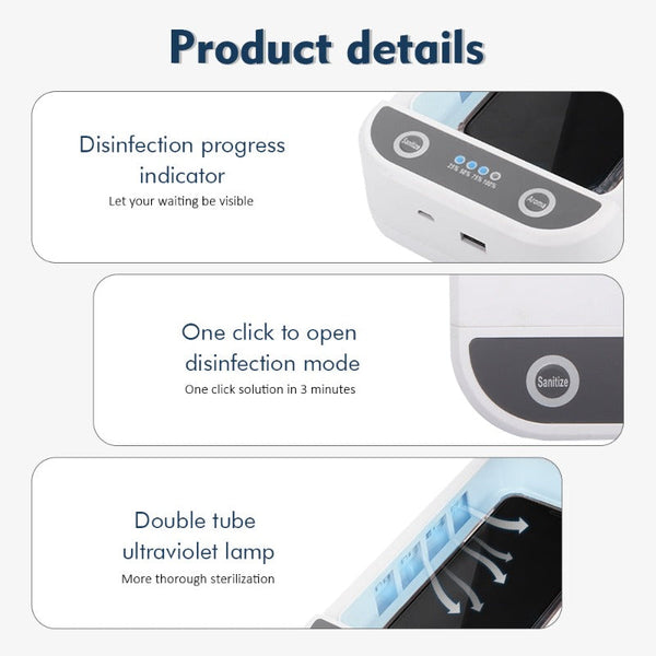 Multi Functional Uv Disinfection Sterilization Box Phone Tools Makeup Sterilisation Trays & Cases