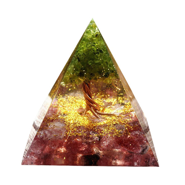 Healing Natural Crystal Energy Generator Meditation Pyramid Crystal Glass