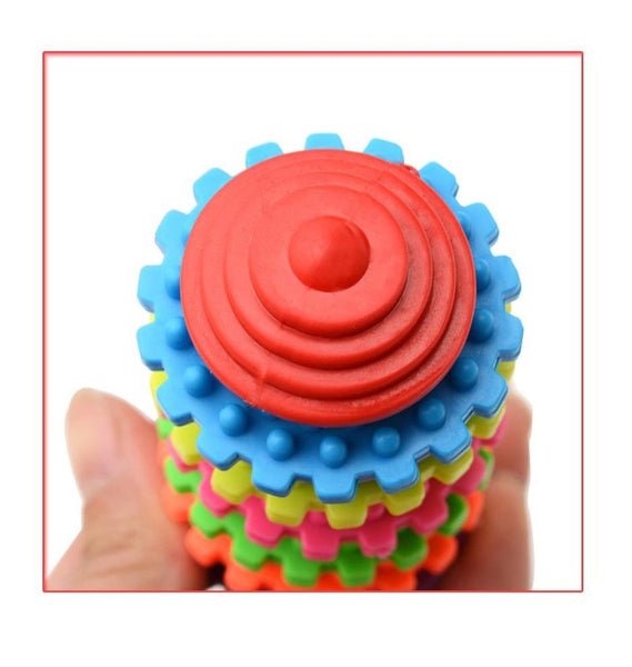 Rainbow Puppy Chew Toy Durable Rubber Fun Pet For Dogs Dog Toys