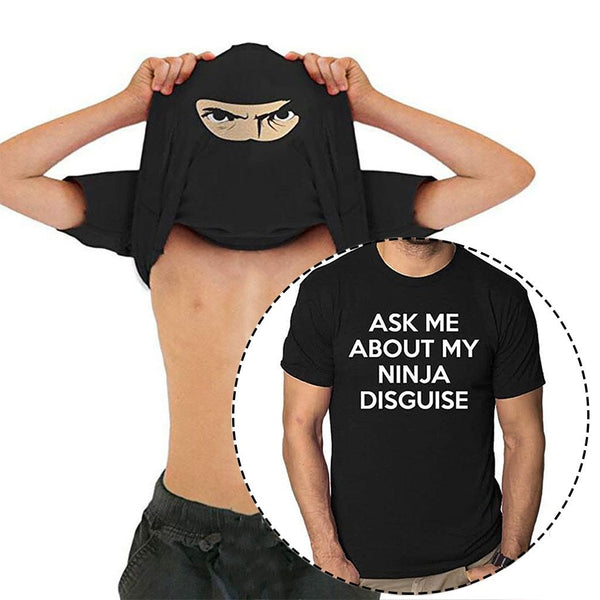 Ask Me About My Ninja Disguise Flip Funny T Shirt