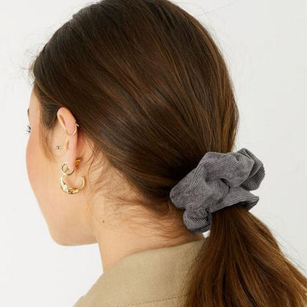 3Pcs Set Corduroy Fabric Scrunchies Women Ponytail Hair Ties