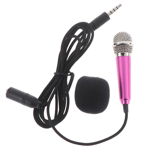 Mini Plug in Microphones Portable 3.5Mm Stereo Studio Karaoke Mini Microphone For Pc Mobile Phone