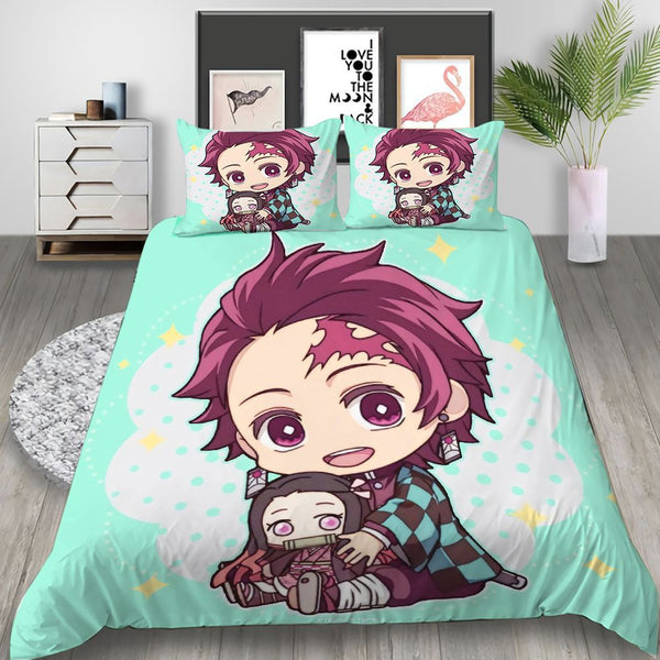 3D Printed Demon Slayer Anime Duvet Quilt Covers Children's Quilt Covers
