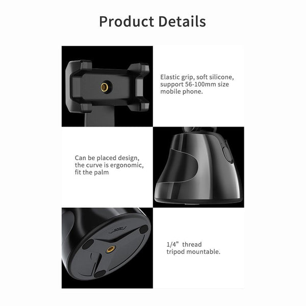 Bluetooth Auto Smart Shooting Selfie Stick Black Phone Holder Selfie Sticks