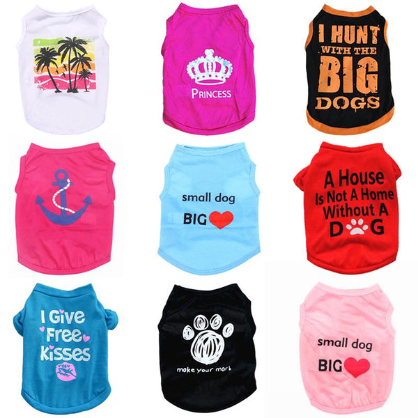Graphic Tank Tops For Dogs Pet Clothing Dog Clothing & Shoes