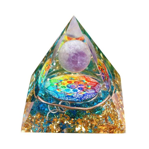 Healing Natural Crystal Energy Generator Meditation Pyramid Crystal Glass