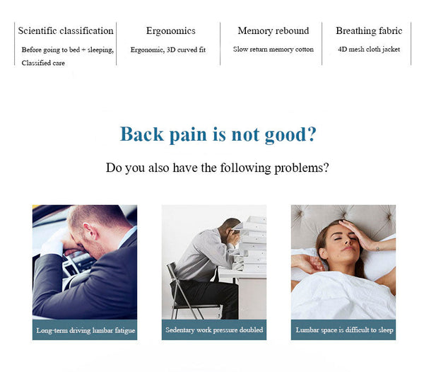 Lumbar Support Pillow Back Cushion For Side Sleepers Pregnancy Pillows