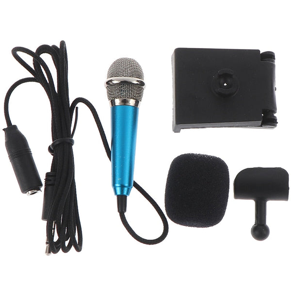 Mini Plug in Microphones Portable 3.5Mm Stereo Studio Karaoke Mini Microphone For Pc Mobile Phone