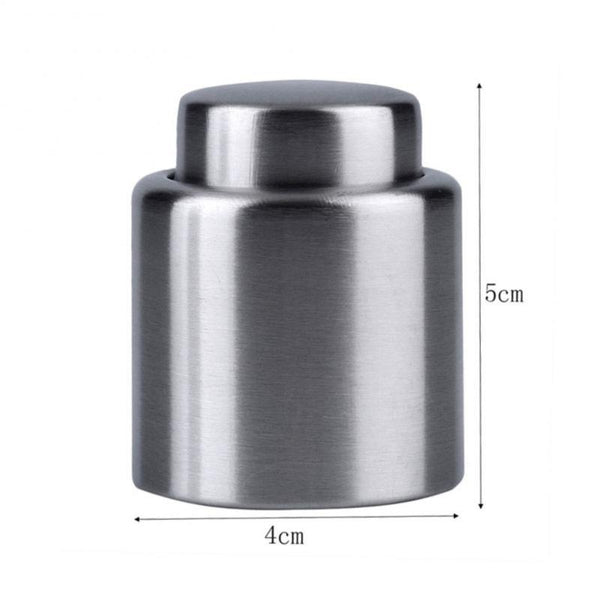 Kitchenware 3 Pack Push Wine Cork Stainless Steel Vacuum Sealed Bottle Stopper Bottle Stoppers