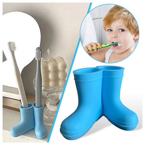 Cute Mini Silicone Gumboots Toothbrush Holder Bathroom Accessories Tumblers & Toothbrush Holders