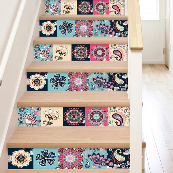 10 Piece Set Mandala Crystal Hard Film Tiles Wall Stickers Kitchen Bathroom Wardrobe Tile Décor