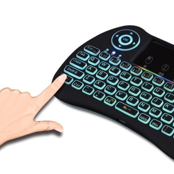 H9 Wireless Air Mouse Keyboard Black Backlit Keyboards & Keypads