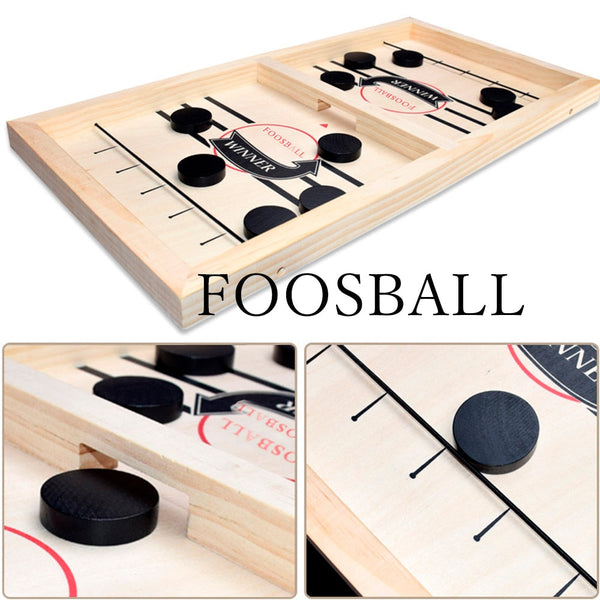 Wooden Sling Puck Tabletop Board Game Family Party Games