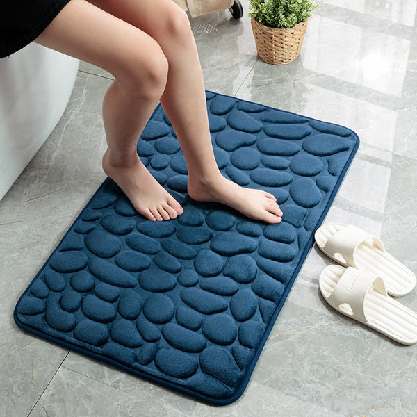 Comfortable Stone Design Rebound Memory Foam Bath Mat Bath Mats Rugs & Toilet Covers