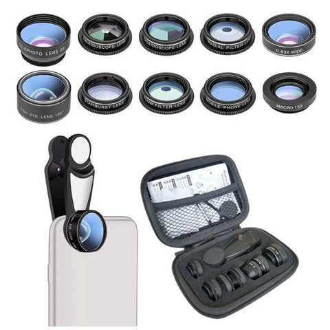 Camera Lenses 10 In Cell Phone Kit Wide Angle And Macro
