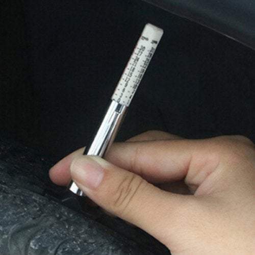 Car Accessories 0 25Mm Tire Tread Depth Gauge Nylon Slide Tyre Attrition Deep Test Ruler Measure Tool White