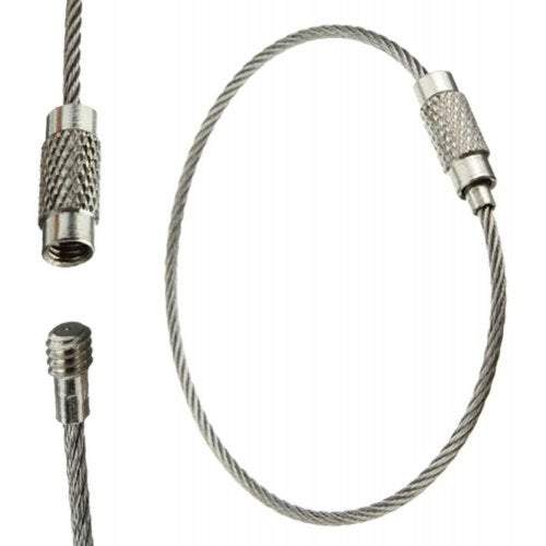 Camping Hiking 2Pcsoutdoor Stainless Steel Wire Rope Silver