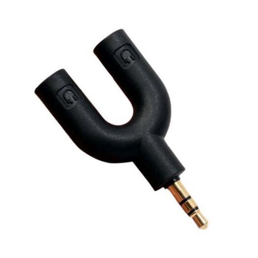 Headphone Earphone 3.5Mm Jack 1 Male To 2 Female Stereo Splitter Adapter Black Cables & Adapters