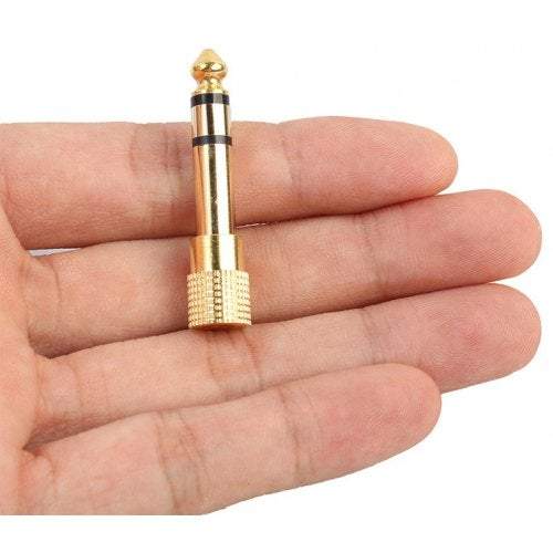 Intercoms Doorbells 6.35 To 3.5 Jack Stereo Connect Converter For Headphone Microphone Connector Gold Audio Cables & Adapters