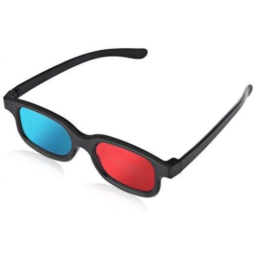 Anaglyph Dimensional 3D Vision Glasses For Tv Movie Game Red Blue And