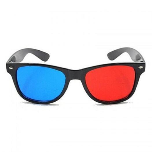 Blue Red 3D Eyeglasses Cyan Anaglyph Simple Style Extra Upgrade To Fit Over Prescription Glasses For Movies Games 3D Tv Glasses & Accessories