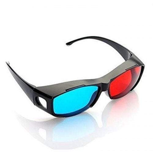 Blue Red 3D Eyeglasses Cyan Anaglyph Simple Style Extra Upgrade To Fit Over Prescription Glasses For Movies Games 3D Tv Glasses & Accessories