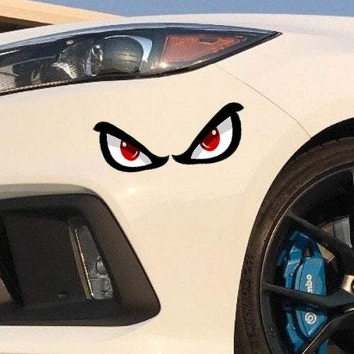 Window Tinting Car Body Shark Eyes Sticker Black
