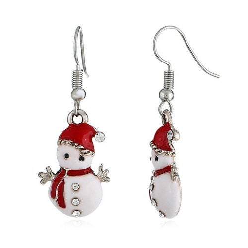 Earrings Christmas Snowman Personalized Fashion Cute Doll 1 Pair Multi A