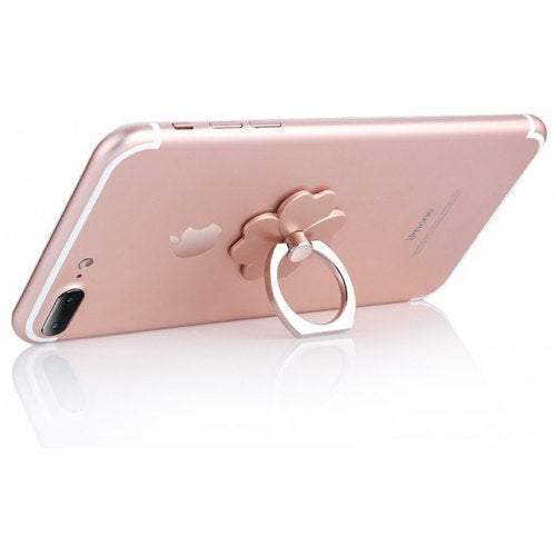 Sticker Stamp Activities Clover 360 Degree Mobile Finger Ring Holder Phone Stand Rose Gold Mounts & Holders