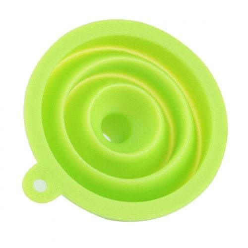 Kitchen Fittings Tools Collapsible Oil Funnel Green Funnels
