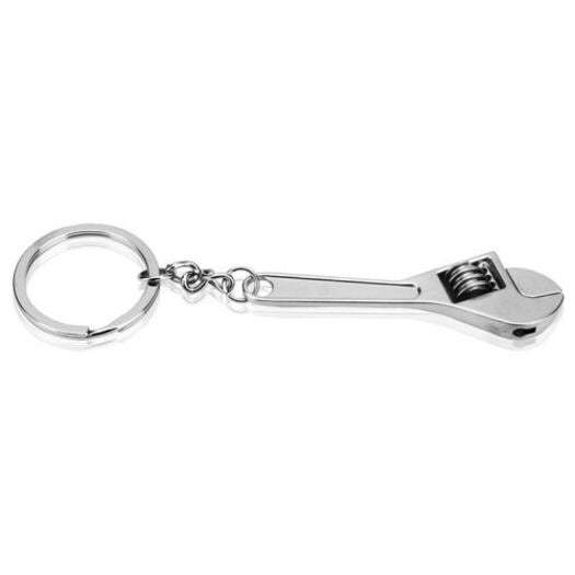 Necklaces Creative Mini Tool Model Wrench Key Chain Ring Silver Keyrings