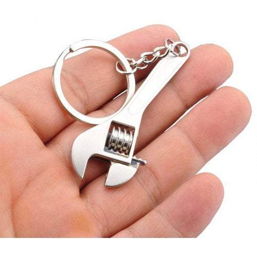 Necklaces Creative Mini Tool Model Wrench Key Chain Ring Silver Keyrings