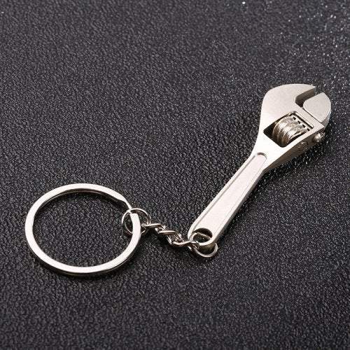 Necklaces Creative Simulation Wrench Keychain Car Small Gift Silver