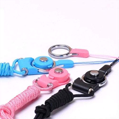 Phone Batteries Detachable Ring Buckle Neck Strap Lanyard For Mobile Office Portable Item Black Straps & Charms