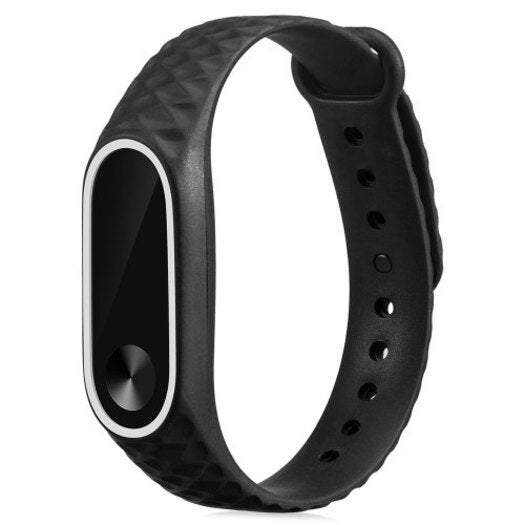Watches Diamond Pattern Smart Wristband For Xiaomi Mi 2 Black