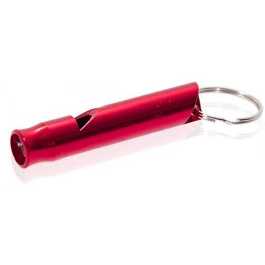 Camp Safety Equipment Durable Aluminium Alloy Long Whistle With Metal Ring For Camping Hiking Outdoor Survival Red Safety Whistles