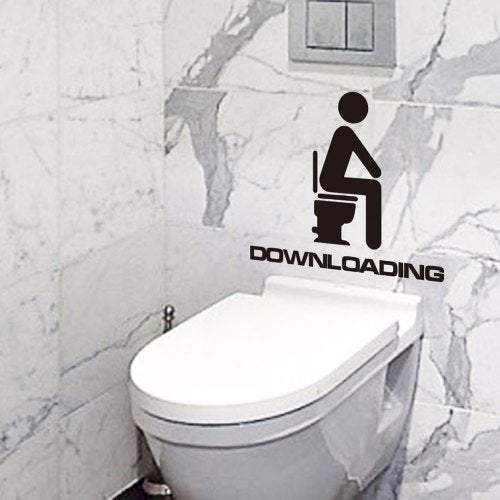 Wall Art Fashion Leisure Toilet Pvc Sticker Black Wall Stickers