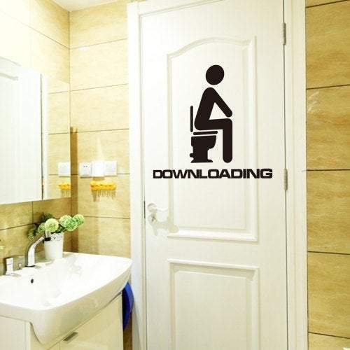 Wall Art Fashion Leisure Toilet Pvc Sticker Black Wall Stickers