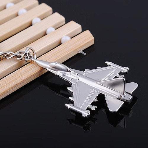Musical Instruments Fighter Styling Personalized Gift Keychain Silver
