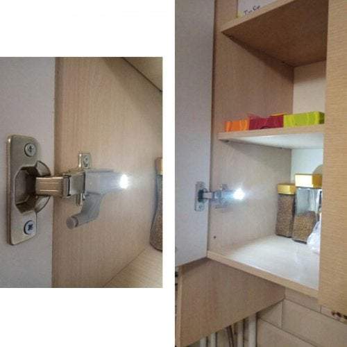 Night Lights Projectors Led Cabinet Hinge Induction Cupboard Closet Wardrobe Lamp 1Pc Warm White