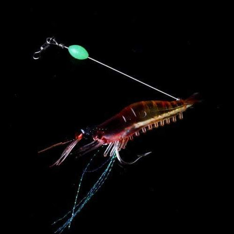 Fishing Tackle Luminous Bionic Shrimp Plastic Soft Bait 1Pc Multi A